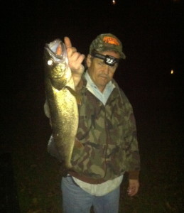 steve sawyer 1st walleye of fall 2014 night fishing 26inch 7 lbs